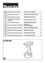 Makita DTW180ZJ Manual De Instrucciones