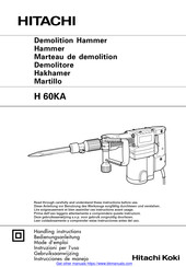 Hitachi Koki H 60KA Instrucciones De Manejo