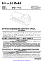 Hitachi Koki UC 14YFA Instrucciones De Seguridad Y Manual De Instrucciones