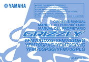 Yamaha GRIZZLY YFM70GPXG 2015 Manual Del Propietário