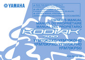 Yamaha YFM70KDXG 2015 Manual Del Propietário