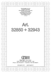 Gessi 32943 Manual De Instrucciones