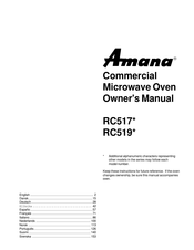 Amana RC517 Serie Manual Del Usuario