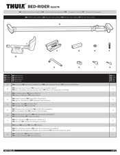 Thule BED-RIDER 822XTR Instrucciones De Montaje