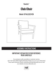 rst brands Venetia Club Chair OP-ALCLB2-VEN Instrucciones De Montaje