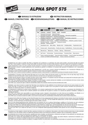 Clay Paky ALPHA SPOT 575 Manual De Instrucciones