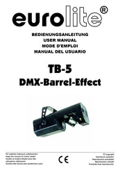 EuroLite TB-5 DMX-Barrel-Effect Manual Del Usuario