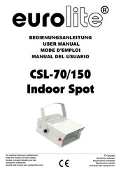 EuroLite CSL-70/150 Indoor Spot Manual Del Usuario