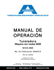 AKKERMAN 960B Manual Del Operador