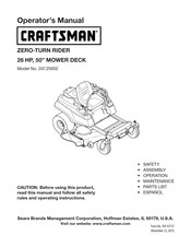 Craftsman 247.25002 Manual Del Usuario