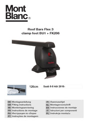 Mont Blanc Roof Bars Flex 3 clamp foot BU1 + FK206 Instrucciones De Montaje