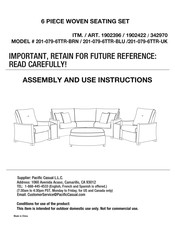 Pacific Casual 201-079-6TTR-BRN Instrucciones De Montaje Y Uso