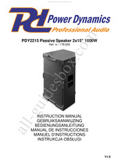 Power Dynamics 178.626 Manual De Instrucciones