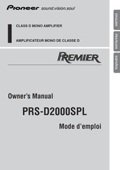 Pioneer PREMIER PRS-D2000SPL Manual De Instrucciones