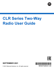 Motorola Solutions CLR PLUS Manual Del Usuario