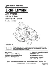 Craftsman LT 2000 Manual Del Operador