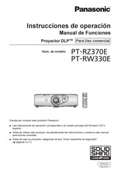 Panasonic PT-RW330E Instrucciones De Operación