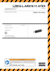 Atlas Copco LZB33-L-AR019-11 Manual De Instrucciones