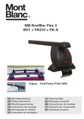Mont Blanc MB RoofBar Flex 3 BU1 + FK210 + FK-X Instrucciones De Montaje