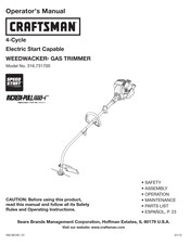 Craftsman WEEDWACKER INCREDI-PULL 316.731700 Manual Del Operador