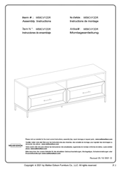 Walker Edison W58CVY2DR Instrucciones De Montaje