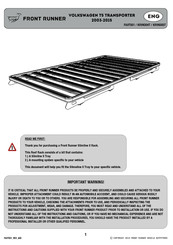 Front Runner KRVK005T Instrucciones Para El Montaje