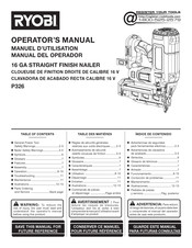 Ryobi P326 Manual Del Operador