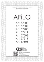 Gessi AFILO 57303 Manual De Instrucciones
