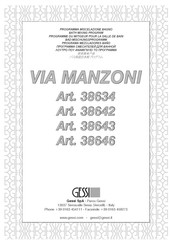 Gessi VIA MANZONI 38643 Manual De Instrucciones