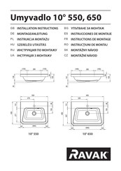 RAVAK Umyvadlo 10 550 Instrucciones De Montaje