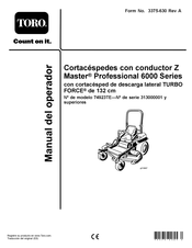 Toro Z Master Professional 6000 Serie Manual Del Operador