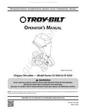 Troy-Bilt CS 4325 Manual Del Operador