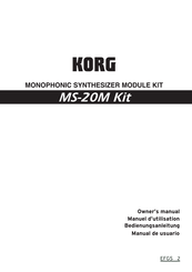 Korg MS-20M Manual De Usuario