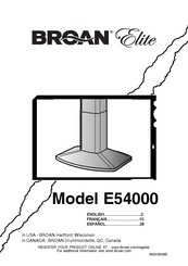 Broan Elite E5490SS Manual De Instrucciones