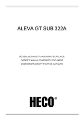 Heco Aleva GT sub 322a Manual De Instrucciones