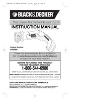 Black and Decker CHS6000-CA Manual De Instrucciones