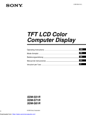 Sony SDM-S71R Manual De Instrucciones