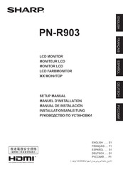 Sharp PN-R903 Manual De Instalación