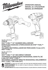 Milwaukee 2706-20 Manual Del Operador