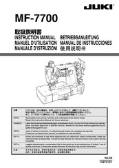 JUKI MF-7700 Manual De Instrucciones