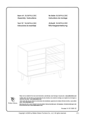 Walker Edison BU36PAULDBC Instrucciones De Ensamblaje