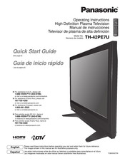 Panasonic TH-42PE7U Guia De Inicio Rapido