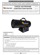 Mr. Heater MHC35FA Instrucciones De Uso Y Manual Del Usuario