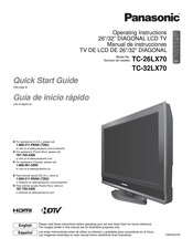 Panasonic TC-32LX70 Manual De Instrucciones