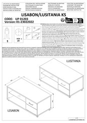 Agata Meble LUSITANIA KS Instrucciones De Montaje