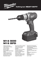 Milwaukee M18 BPD Manual Original