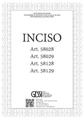 Gessi INCISO 58028 Instrucciones De Montaje