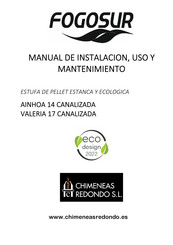 Fogosur VALERIA 17 Manual De Instalación, Uso Y Mantenimento