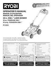 Ryobi P11010 Manual Del Operador