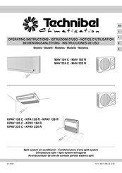 Technibel Climatisation MAV 185 R Instrucciones De Uso